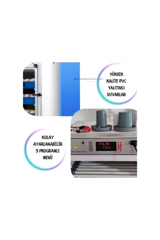 Kabin Tip 64 Tavuk Yumurta Kapasiteli Kuluçka Makinesi