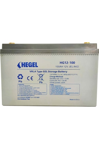 Hegel 100ah 12v Jel Akü Hegel 100ah 12v Jel Akü