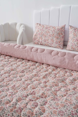Rivaistanbul Pembe Bahar Çift Kişilik Çift Taraflı Kapitone Yorgan 200x215 Cm Pembe