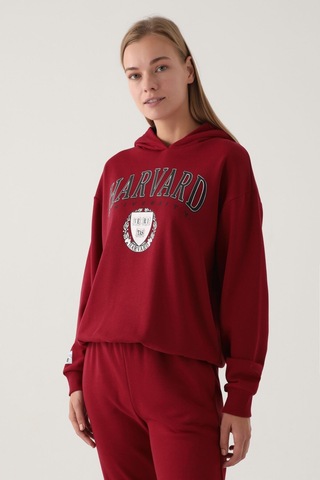 Harvard Kadın Bordo Sweatshirt 5274-42375 Bordo
