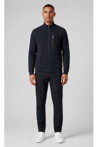 Alexandergardi Cep Detaylı Fermuarlı Dik Yaka Sweatshirt Lacivert