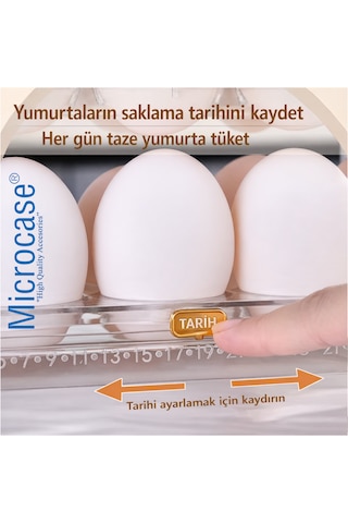 Microcase Sert Abs Plastik Dolapiçi Yumurta Organizer Ve Standı Kapaklı Tasarım 2 Adet Al5453 Yeşil