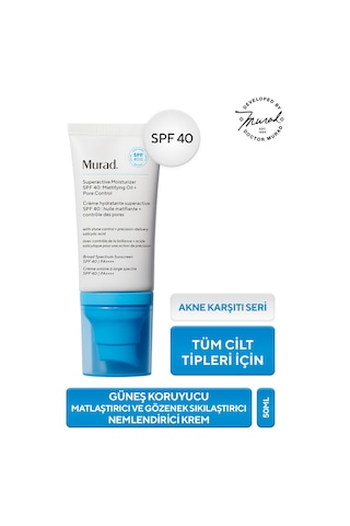 Güneş Koruyucu Spf40, Matlaştırıcı Ve Gözenek Sıkılaştırıcı Nemlendirici Superactive Oilpore