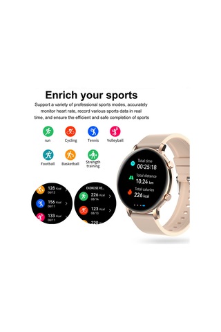 Geeroyoo Ip67 Su Geçirmez 1.28 " Ips Ekran Bluetooth 5.0 İos/android Uyumlu Akıllı Saat (İthalatçı Garantili)