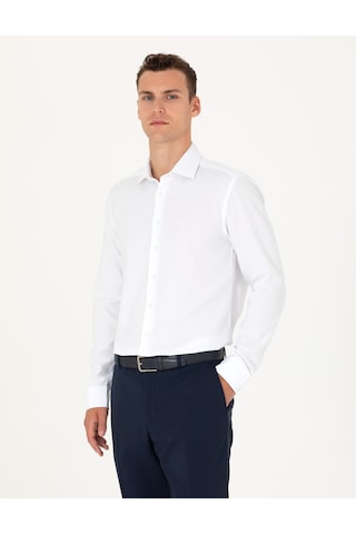 Pierre Cardin Erkek Beyaz Desenli Gömlek 50275684-vr013 Beyaz