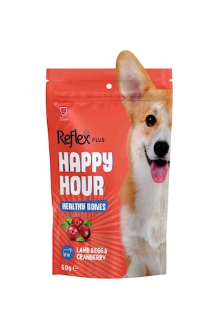 Buradabulabilirsin Reflex Plus Happy Hour Healty Bones Sağlıklı Kemikler İçin Destekleyici Köpek Ödül Maması 60gr Bbz