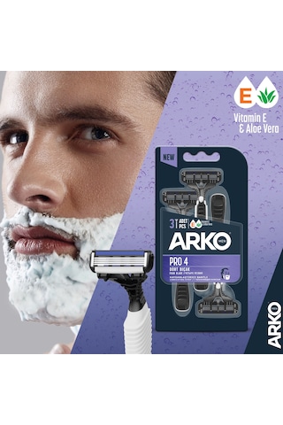 Arko Men Pro4 Dört Bıçaklı Tıraş Bıçağı 6 Adet