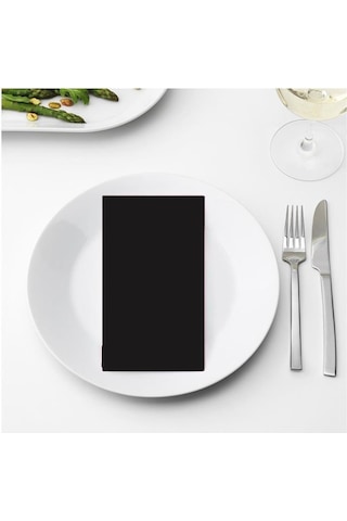 Omnisoft 40x40 Cm 1/8 Defter Katlama Servis Peçetesi 50 Adet Siyah