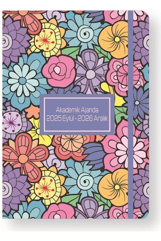 Lizy 2025 Eylül - 2026 Aralık Ciltli Akademik Ajanda Tasarım-6 Mavi