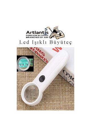 Led Işıklı Büyüteç 65 Mm 1 Adet 4x Büyütme Optik Büyüteç El Tipi Işıklı Lens Taşınabilir Okul Büro Ofis