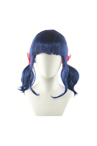 Merinette Uğurböceği Anime Cosplay Mavi Peruk Muvcizevi Uğur Böceği