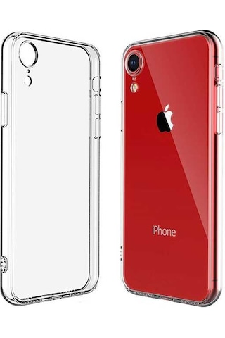 Apple Uyumlu iPhone Xr 6.1 Kılıf Tchs Kamera Korumalı Süper Silikon Kapak - Renksiz Renksiz