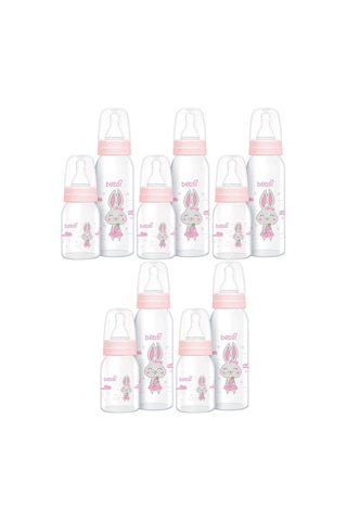 Bebsi Cam Biberon Seti Pembe 250ml+125ml 5 Li Set