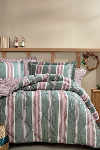 Yataş Bedding Chevron Tek Kişilik İpliği Boyalı Uyku Seti - Yeşil