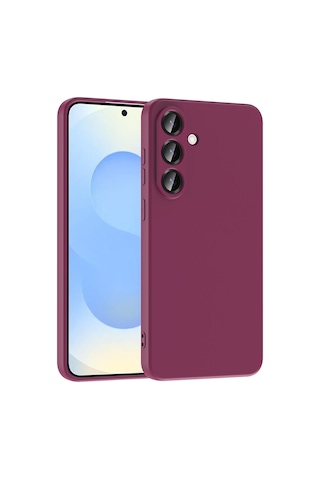 Zore Samsung Galaxy Uyumlu S25 Fe Kılıf Omsy Mara Lansman Kapak - Koyu Mor