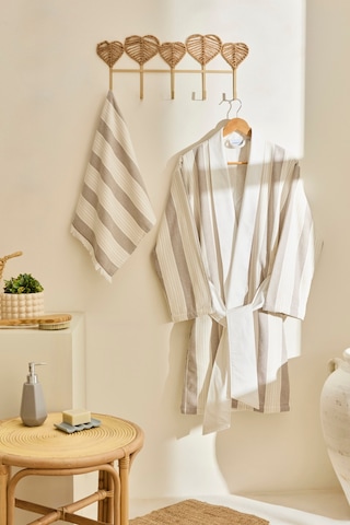 Kaşmir Home Helen Kimono Set Offwhite- Bej