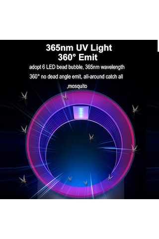 Padalink Ev İçi Usb Uv Işıklı Sessiz Toprak Sinek Öldürücü, 360 Kapsama, Radyasyonsuz, Temizlenmesi Kolay, Beyaz