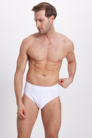 Tudors Erkek 2'li Paket Likralı Bambu Beyaz Slip Külot-41735 Beyaz