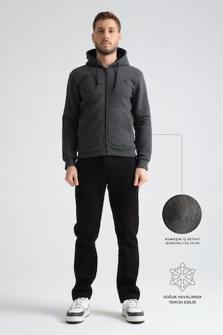 Shooter Sportswear Shooter Erkek Kışlık Eşofman Takımı Luxe Regular Kapüşonlu Antrasit