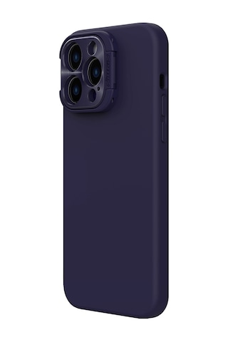 Nillkin Apple Uyumlu iPhone 14 Pro Max Stand Özellikli Lens Koruyuculu Lansman Kılıf Derin Mor