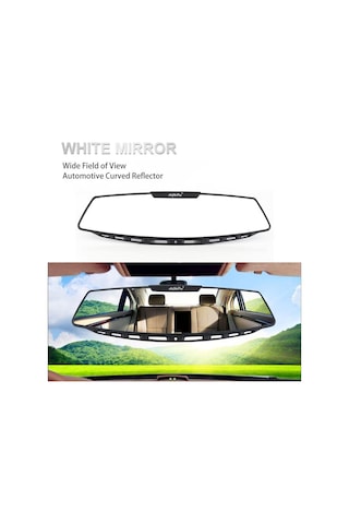Beyaz Seametal 300mm Araba Geniş Görüş Alanı Yüksek Çözünürlüklü Yardımcı Ayna Panoramik Dikiz Aynası Yansıtıcı Lens