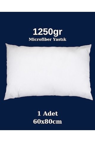 Solivane Microfiber Kumaş 1250gr Beyaz Yastık Premium 60x80cm Otel Serisi Beyaz