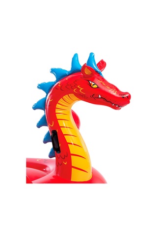 İntex Ejderha Figürlü Tırabzanlı Şişme Deniz Yatağı 198x173 Cm Kırmızı Kırmızı
