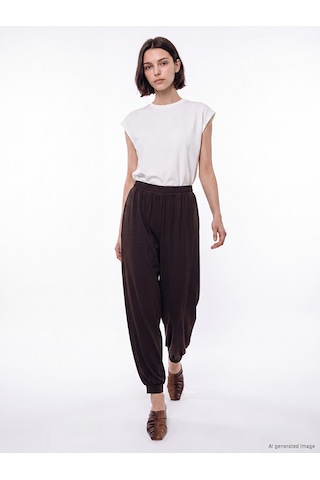 Lcw Modest Kahverengi Soft Touch Kadın Jogger Eşofman Altı