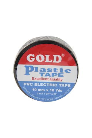 Gold Elektrik Bandı İzole Plastik 10 Adet - Siyah 10 Adet