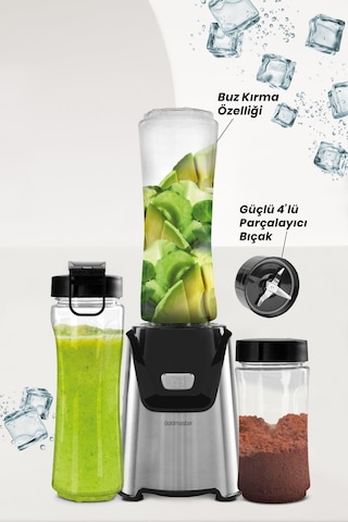 Goldmaster Mixgrind 2 in 1 Kişisel Smoothie Blender ve Kahve Baharat Öğütücü