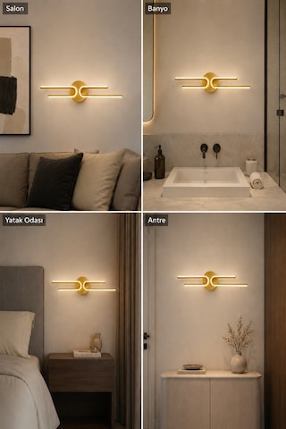 Mino Modern Led Duvar Apliği Günışığı Eskitme