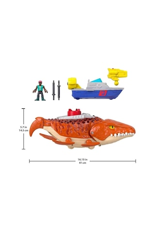 Imaginext Jurassic World Rebirth Aquachomp Chase Mosasaurus Jfr23 Lisanslı Ürün