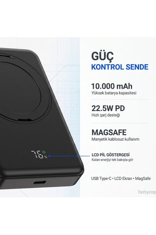 Buradabulabilirsin Snapron Snp-3010 10000 Mah 22.5w Pd Hızlı Şarj Powerbank Bbz Çok Renkli