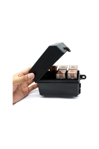 Xindoker Araçlar İçin 12 Lü Slotlu Röle Ve Sigorta Kutusu Seti - 6 Röle + 6 Sigorta 5a-30a Universal Abs Metal Malzeme Yeni Ürün