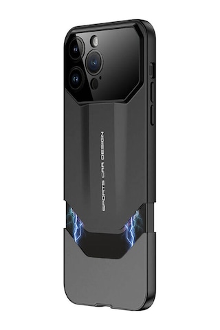 Zore Apple Uyumlu iPhone 14 Pro Max Kılıf Çift Parçalı Ays Pro İkili Kapak-siyah-gri Siyah-gri