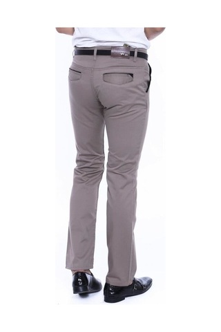 Garnili Cepli Desensiz Slim Fit Bej Erkek Pantolon - Wessi Siyah