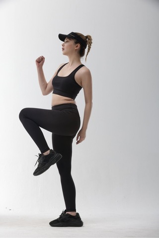 Playsportswear Polyester Siyah Normal Bel Fitted Basic Sporcu Tayt SiYAH