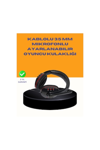 Kırmızı Oyuncu Kulaklığı Bilgisayar Uyumlu Stereo Yüksek Ses Kaliteli