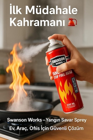 Works Yangın Savar Sprey 500 Ml Portatif,hızlı,etkili,taşınabilir Yangın Söndürücü Köpük