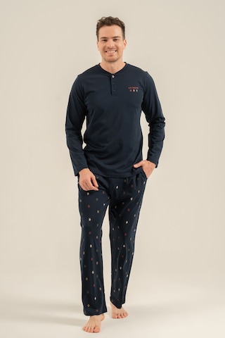 Arnetta Erkek Just Breathe Lacivert Uzun Kol Pijama Takım Ar3853-s-v1 Ar3853-s-v1