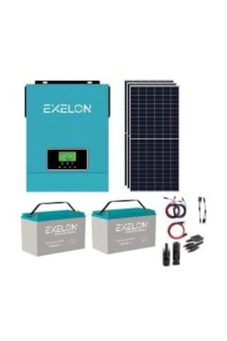 Güneş Enerjisi Bağ Evi Solar Paketi 3KVA İnverter 285W Güneş Paneli 100AH Jel Akü