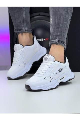 Mayback Erkek Günlük Ortopedik Sneaker Ayakkabı Beyaz Siyah