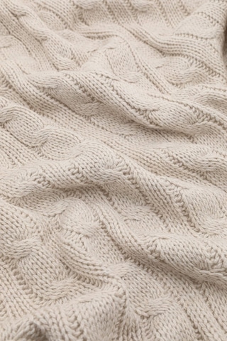 Biocotton Triko Ponponlu Örgü Tv Battaniyesi - Bej