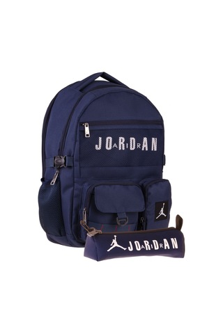Jordan Air Brooklyn Navy Blue Lacivert İkili Sırt Çantası Ve Kalemlik Seti - Erkek Çocuk - Setja-q3184c