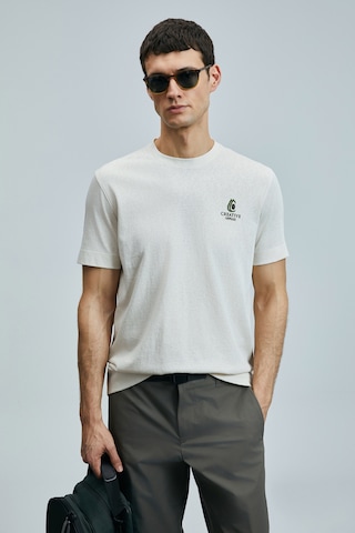 Lufian 111020263 Olıvıa Modern Grafik T- Shirt Erkek Tişort Ekru