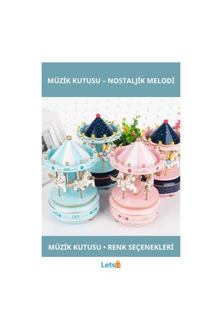 Renkli Atlı Karınca Müzik Kutusu Şık Dekoratif Hediye