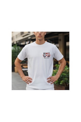 Urbantrendstore Unisex Tatil İçin Sade Basic Yazlık Beyaz Tshirt Oversize Fit Rahat Geniş Salaş T-shirt Günlük Tişört Beyaz