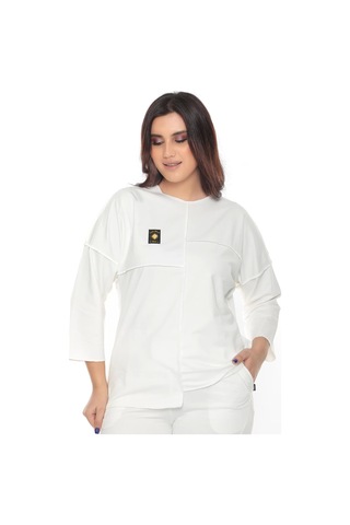 Lady Majestic Cotton 1. Kalite Büyük Beden Özel Tasarım Eşofman Takımı Beyaz