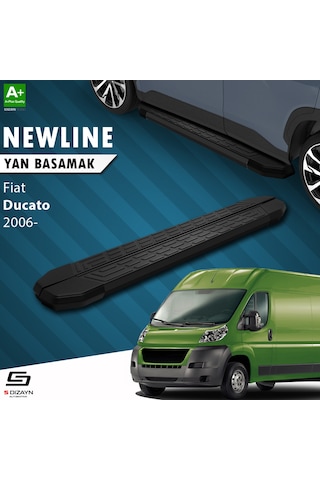 S-dizayn Fiat Ducato 3 Kısa Şase Newline Siyah Yan Basamak 203 Cm 2006-2014 A+ Kalite