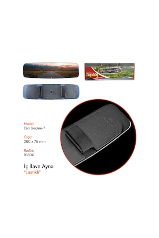 Takgör İç Dikiz Ayna Cici Geçme-7 R1800 Lastikli 260x75 Mm 539.020
